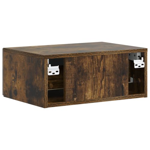 Спален шкаф с монтаж на стена Опушен дъб 49 x 34,5 x 20 см