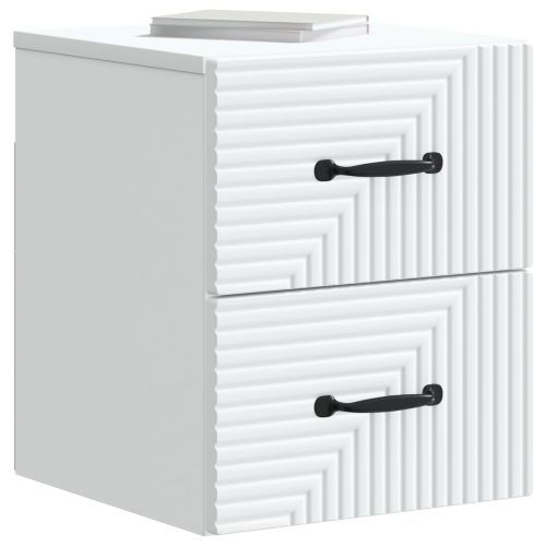 Спален шкаф с монтаж на стена 2 pcs Бяло 34,5 x 33 x 40 см