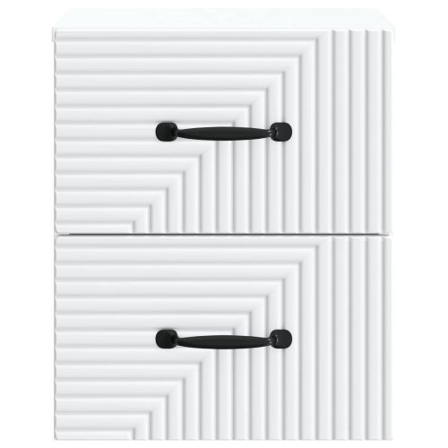 Спален шкаф с монтаж на стена 2 pcs Бяло 34,5 x 33 x 40 см