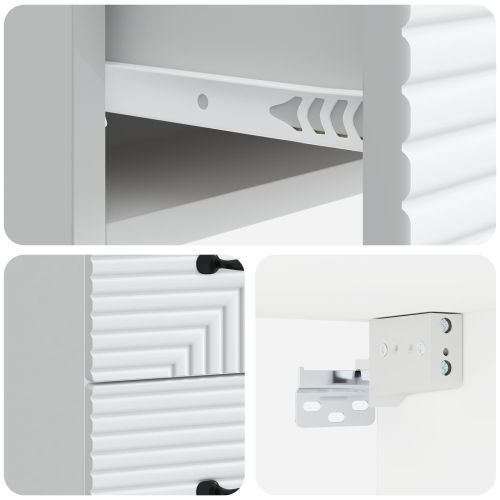 Спален шкаф с монтаж на стена 2 pcs Бяло 34,5 x 33 x 40 см