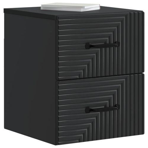 Спален шкаф с монтаж на стена 2 pcs Черно 34,5 x 33 x 40 см