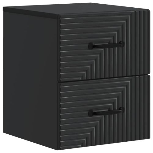 Спален шкаф с монтаж на стена 2 pcs Черно 34,5 x 33 x 40 см