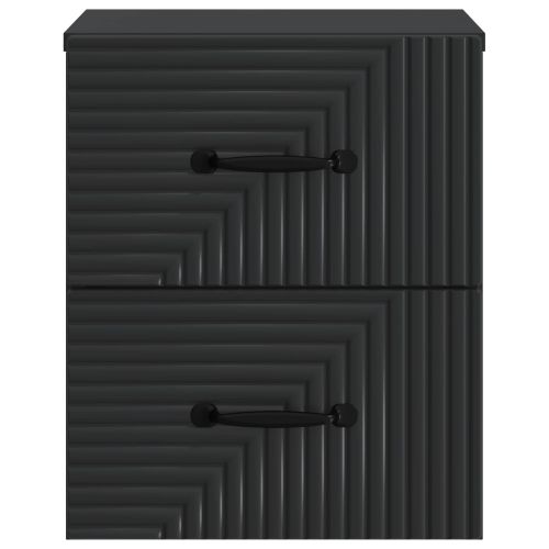 Спален шкаф с монтаж на стена 2 pcs Черно 34,5 x 33 x 40 см