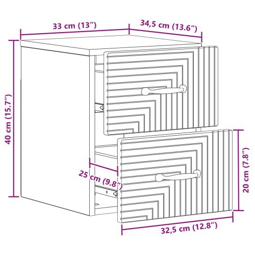 Спален шкаф с монтаж на стена Бетонно сиво 34,5 x 33 x 40 см