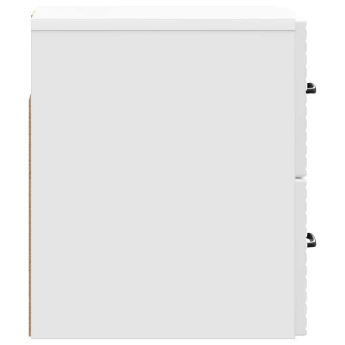 Спален шкаф с монтаж на стена 2 pcs Бял гланц 34,5 x 33 x 40 см