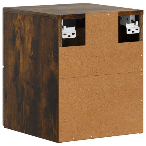 Спален шкаф с монтаж на стена Опушен дъб 34,5 x 33 x 40 см