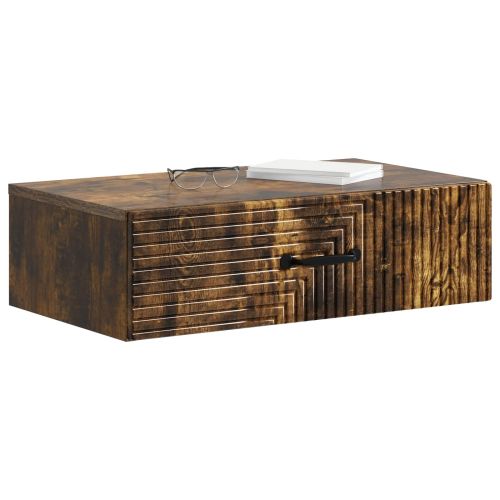 Стенен страничен масичка Опушен дъб 59 x 34,5 x 17 см