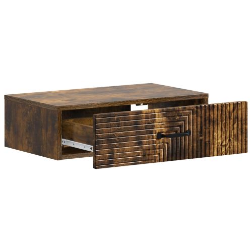 Стенен страничен масичка Опушен дъб 59 x 34,5 x 17 см