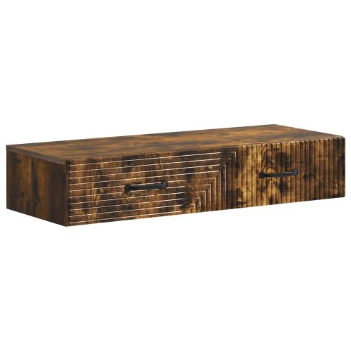 Стенен страничен масичка Опушен дъб 87,5 x 34,5 x 17 см