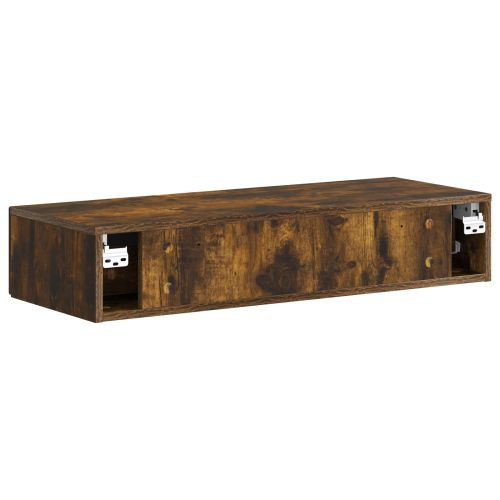 Стенен страничен масичка Опушен дъб 87,5 x 34,5 x 17 см