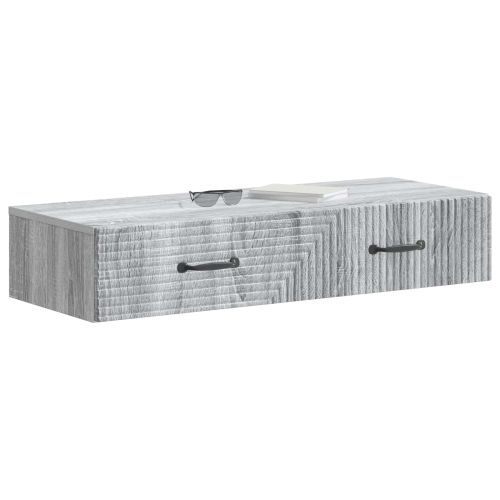 Стенен страничен масичка Сива сонома 87,5 x 34,5 x 17 см