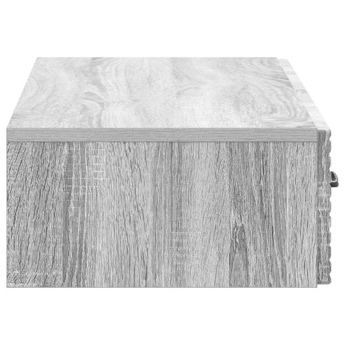 Стенен страничен масичка Сива сонома 87,5 x 34,5 x 17 см