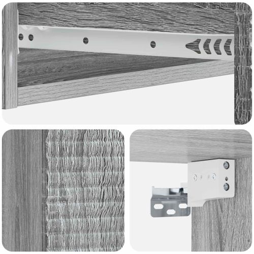 Стенен страничен масичка Сива сонома 87,5 x 34,5 x 17 см