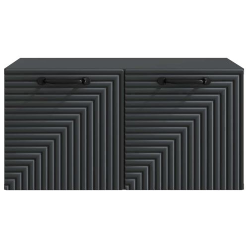 Стенно монтиран ТВ шкаф Черно 59,5 x 41 x 30 см