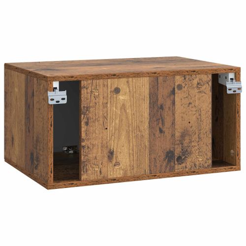 Стенно монтиран ТВ шкаф Старо дърво 59,5 x 41 x 30 см