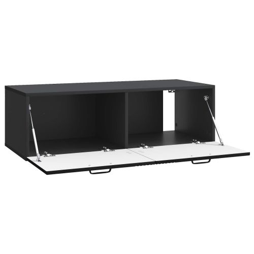Стенно монтиран ТВ шкаф Черно 98 x 41 x 30 см