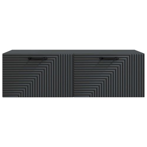 Стенно монтиран ТВ шкаф Черно 98 x 41 x 30 см