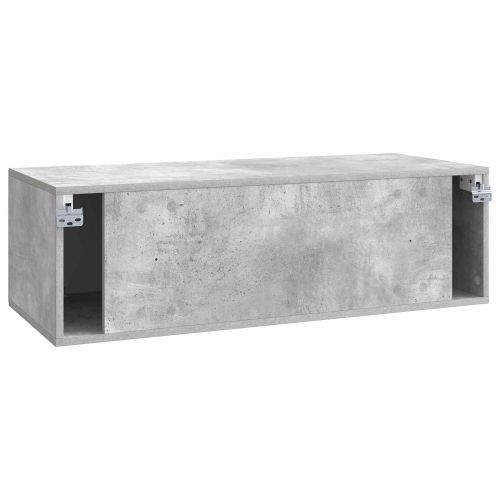 Стенно монтиран ТВ шкаф Бетонно сиво 98 x 41 x 30 см