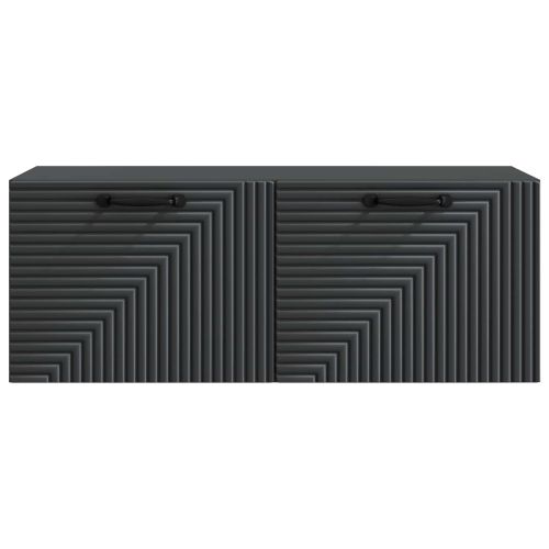 Стенно монтиран ТВ шкаф Черно 78,5 x 31 x 30 см