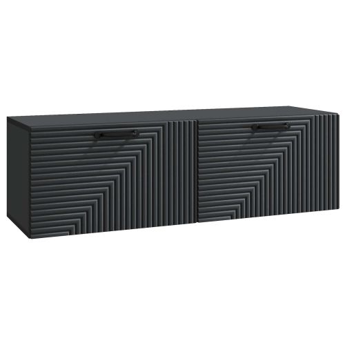 Стенно монтиран ТВ шкаф Черно 98 x 31 x 30 см