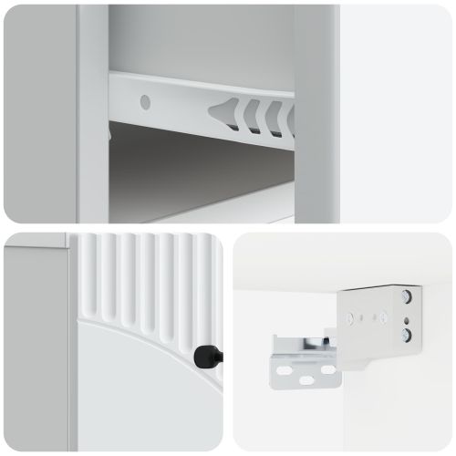Спален шкаф с монтаж на стена 2 pcs Бяло 34,5 x 33 x 20 см