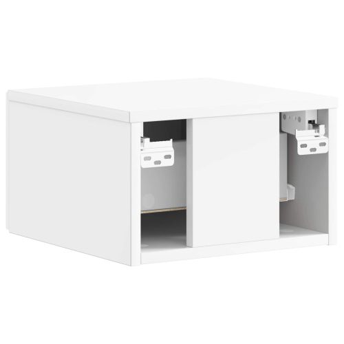 Спален шкаф с монтаж на стена 2 pcs Бял гланц 34,5 x 33 x 20 см