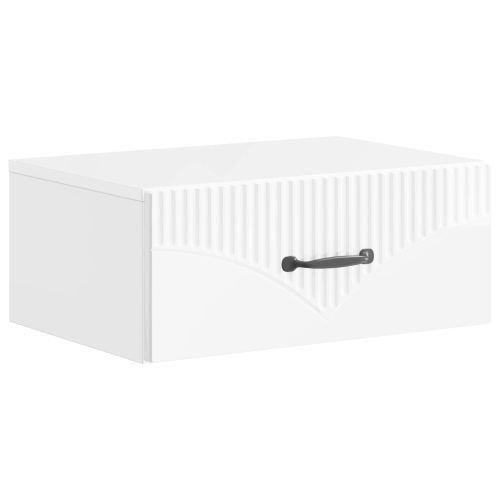 Спален шкаф с монтаж на стена 2 pcs Бял гланц 49 x 34,5 x 20 см