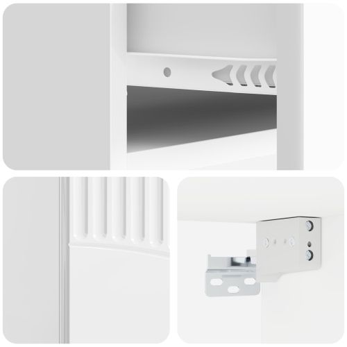 Спален шкаф с монтаж на стена 2 pcs Бял гланц 49 x 34,5 x 20 см