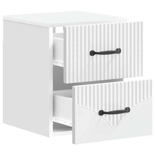 Спален шкаф с монтаж на стена 2 pcs Бяло 34,5 x 33 x 40 см