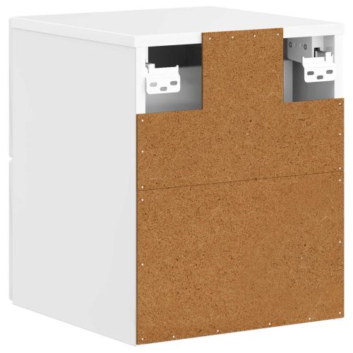 Спален шкаф с монтаж на стена 2 pcs Бял гланц 34,5 x 33 x 40 см
