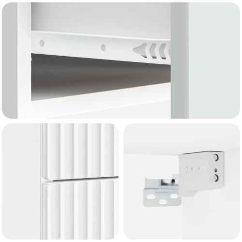 Спален шкаф с монтаж на стена 2 pcs Бял гланц 34,5 x 33 x 40 см