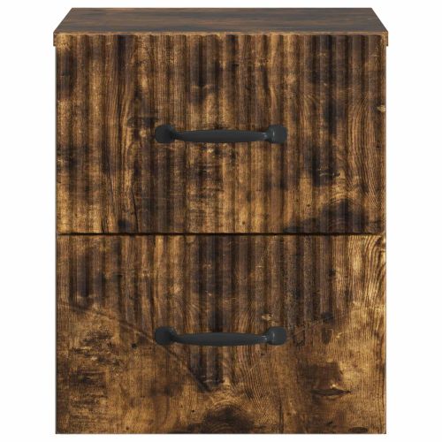 Спален шкаф с монтаж на стена Опушен дъб 34,5 x 33 x 40 см