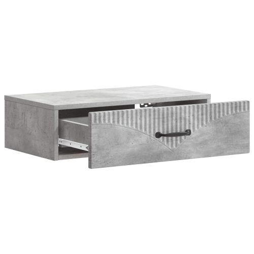 Стенен страничен масичка Бетонно сиво 59 x 34,5 x 17 см