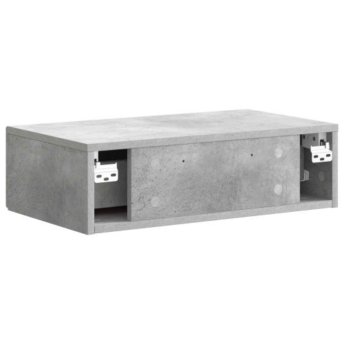 Стенен страничен масичка Бетонно сиво 59 x 34,5 x 17 см