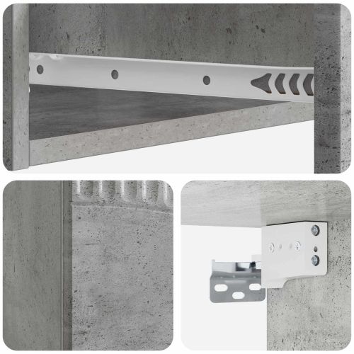 Стенен страничен масичка Бетонно сиво 59 x 34,5 x 17 см