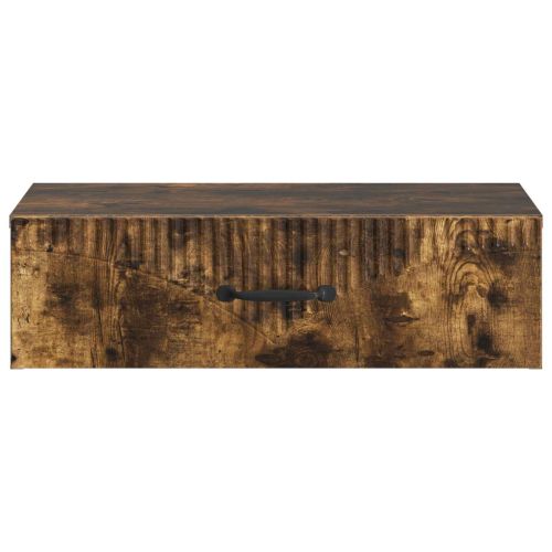 Стенен страничен масичка Опушен дъб 59 x 34,5 x 17 см