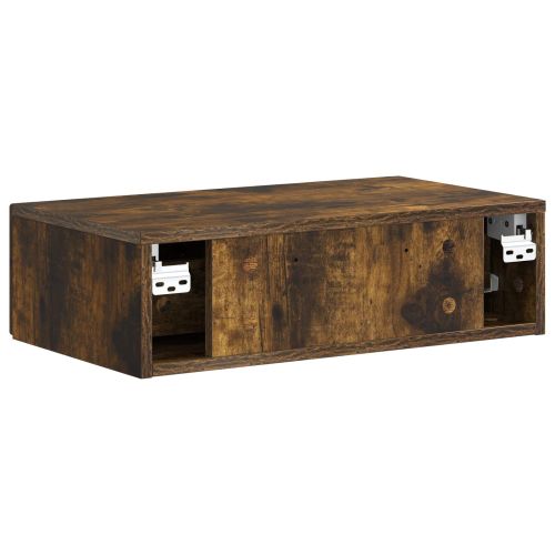 Стенен страничен масичка Опушен дъб 59 x 34,5 x 17 см