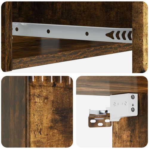 Стенен страничен масичка Опушен дъб 59 x 34,5 x 17 см