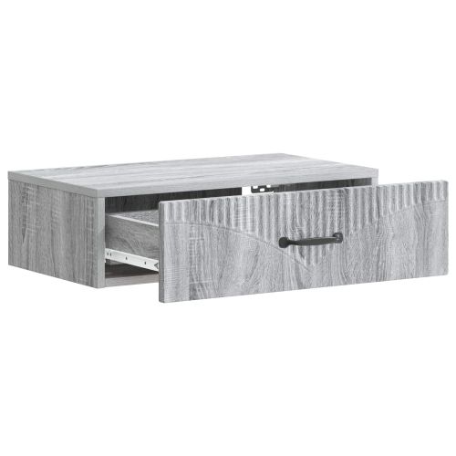 Стенен страничен масичка Сива сонома 59 x 34,5 x 17 см