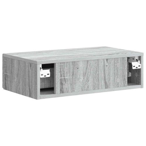 Стенен страничен масичка Сива сонома 59 x 34,5 x 17 см