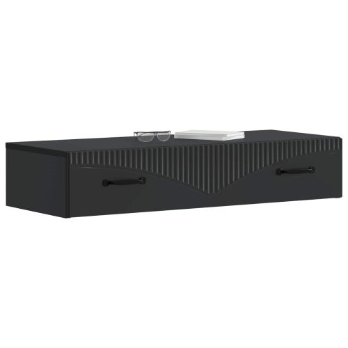 Стенен страничен масичка Черно 87,5 x 34,5 x 17 см