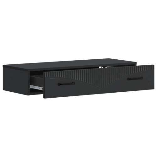 Стенен страничен масичка Черно 87,5 x 34,5 x 17 см