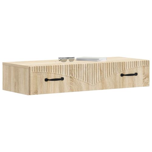 Стенен страничен масичка Дъб сонома 87,5 x 34,5 x 17 см