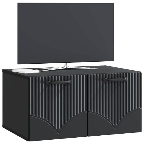 Стенно монтиран ТВ шкаф Черно 59,5 x 41 x 30 см