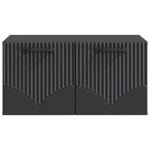 Стенно монтиран ТВ шкаф Черно 59,5 x 41 x 30 см