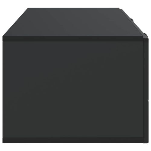 Стенно монтиран ТВ шкаф Черно 78,5 x 41 x 30 см
