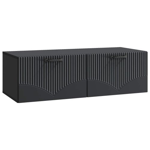 Стенно монтиран ТВ шкаф Черно 98 x 41 x 30 см