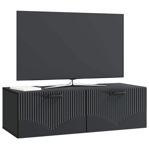 Стенно монтиран ТВ шкаф Черно 98 x 41 x 30 см
