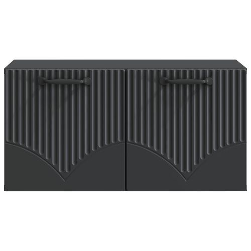 Стенно монтиран ТВ шкаф Черно 59,5 x 31 x 30 см