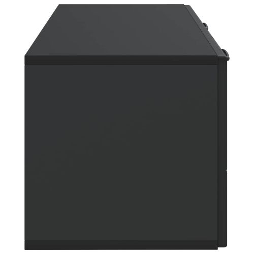 Стенно монтиран ТВ шкаф Черно 78,5 x 31 x 30 см